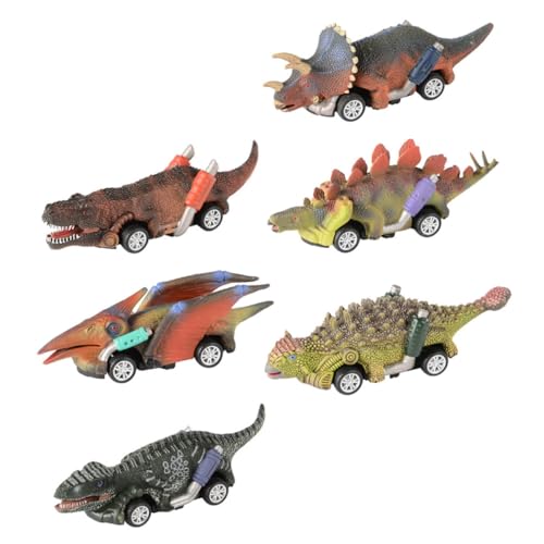 FRCOLOR 6 Stück Teiliges Dinosaurier Aufziehauto Realistische Dinosaurier Spielzeugfahrzeuge für Leichtes Handliches Design als Geburtstagsgeschenk und Lernspielzeug für Drinnen und FRCOLOR 6 Stück Teiliges Dinosaurier Aufziehauto Realistische Dinosaurier Spielzeugfahrzeuge für Leichtes Handliches Design als Geburtstagsgeschenk und Lernspielzeug für Drinnen und von FRCOLOR