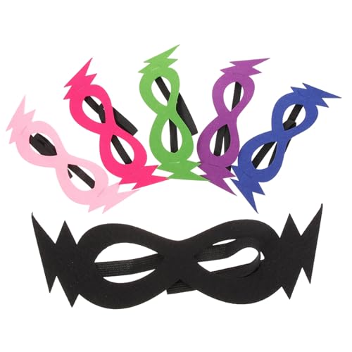 FRCOLOR 6 Stück Teiliges Filz Augenmasken für Kostüm Faschingsparty Maskenball Verkleidung Halloween Karneval von FRCOLOR