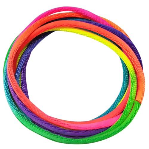 FRCOLOR 6 Stück Teiliges Finger Turn Over Spielset aus Langlebigem Nylon Bunte Flechtseile für Kreative Kinderspiele und Konzentrationsförderung Lange Regenbogen Bänder als FRCOLOR 6 Stück Teiliges Finger Turn Over Spielset aus Langlebigem Nylon Bunte Flechtseile für Kreative Kinderspiele und Konzentrationsförderung Lange Regenbogen Bänder als von FRCOLOR