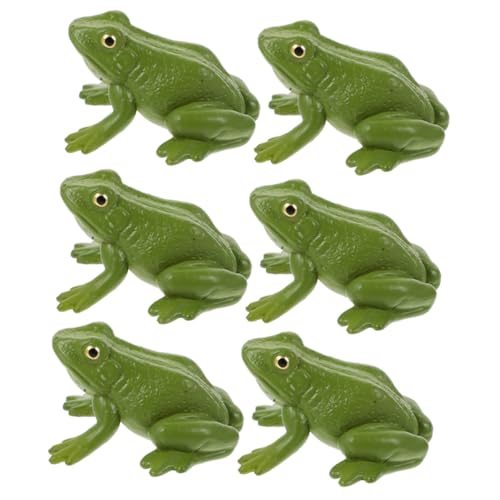 FRCOLOR 6 Stück Teiliges Froschspielzeug mit Realistischen Figuren für Pädagogisches Lernspielzeug Bunte Miniatur Froschmodelle als Geburtstagsdekoration und Sammelobjekt von FRCOLOR