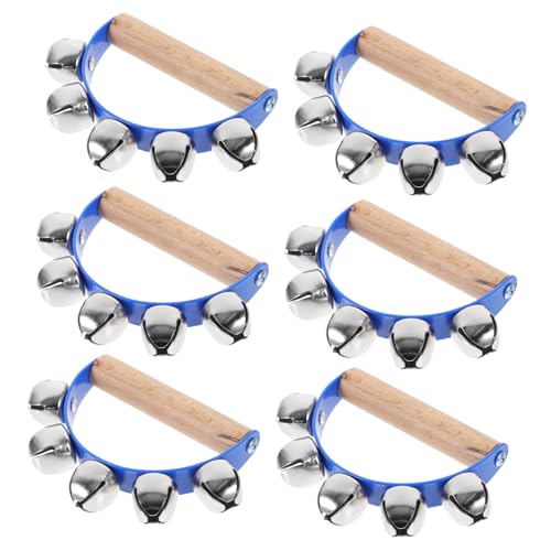 FRCOLOR 6 Stück Teiliges Halbkreis Handschellen Ergonomische Handglocken Vielseitige Schlaginstrumente für Musikspielzeug für Anfänger Komfortabler Griff Klangvoll für Kindergarten und von FRCOLOR