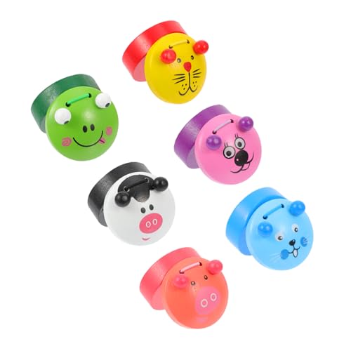FRCOLOR 6 Stück Teiliges Holz Kastagnetten für Kleinkinder Bunte Cartoon Schlaginstrumente Leichte Percussion Spielzeuge Sicherer Musikspaß für Musikalische Früherziehung FRCOLOR 6 Stück Teiliges Holz Kastagnetten für Kleinkinder Bunte Cartoon Schlaginstrumente Leichte Percussion Spielzeuge Sicherer Musikspaß für Musikalische Früherziehung von FRCOLOR