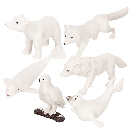FRCOLOR 6 Stück Teiliges Kleine Arktische Tierfiguren aus Robustem Abs Pädagogische Wildtier Spielzeuge für Kognition und Fantasie als Geburtstagsgeschenk und Party Deko von FRCOLOR