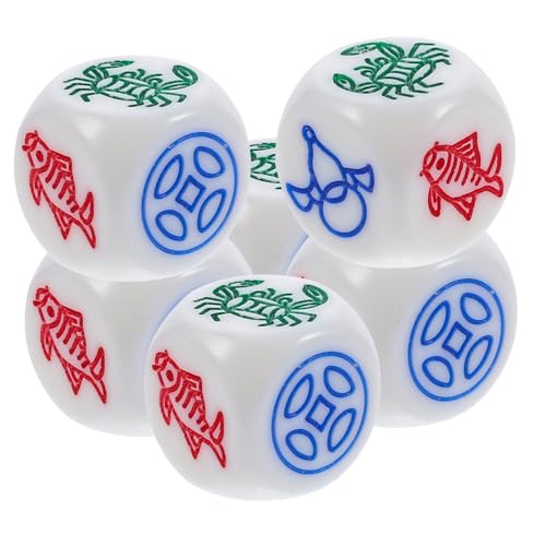 FRCOLOR 6 Stück Teiliges Kleine Leichte Fisch Garnelen Krabben Würfel aus Langlebigem Resin mit Abgerundeten Ecken als Partyspiel und Clubwürfel für Gesellige Trinkspiele und FRCOLOR 6 Stück Teiliges Kleine Leichte Fisch Garnelen Krabben Würfel aus Langlebigem Resin mit Abgerundeten Ecken als Partyspiel und Clubwürfel für Gesellige Trinkspiele und von FRCOLOR