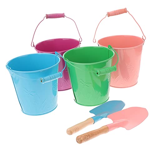 FRCOLOR 6 Stück Teiliges Kreatives Strandspielzeug Bunte Sandspielzeug Eimer und Schaufeln für Kindergarten Strand Garten und Mehr Zufällige Farbe von FRCOLOR