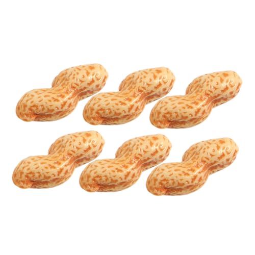FRCOLOR 6 Stück Teiliges Künstliche Dekoration aus PVC Realistische Fake Peanut Modelle für Fotografie Film Requisiten Lernspielzeug und Party Deko Zuhause Laden Küche von FRCOLOR