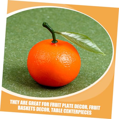 FRCOLOR 6 Stück Teiliges Künstliche Kleine Orangen Modell mit und Blättern Realistische Früchte Deko für Obstladen Tischdekoration Fotorequisiten Langlebig und Farbecht von FRCOLOR