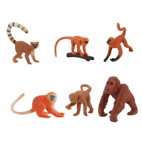 FRCOLOR 6 Stück Teiliges Lebensechter Affenmodelle Simulierte Tierfiguren aus Hochwertigem für Dekoration und Bildungszwecke FRCOLOR 6 Stück Teiliges Lebensechter Affenmodelle Simulierte Tierfiguren aus Hochwertigem für Dekoration und Bildungszwecke von FRCOLOR