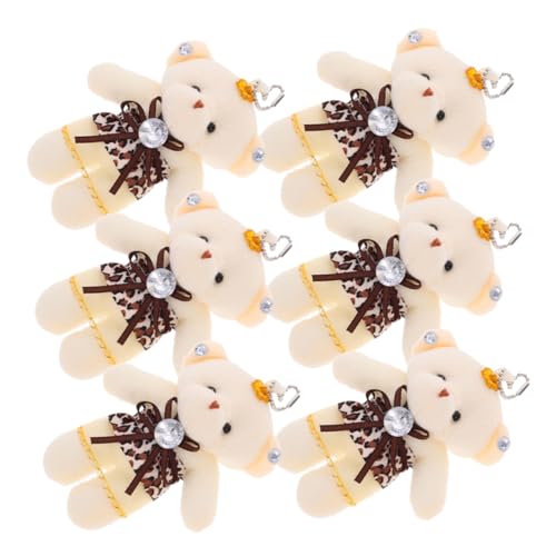 FRCOLOR 6 Stück Teiliges Mini Bär für Diy Schlüsselanhänger und Hochzeitsdeko Kuscheltier Bär Tiefbraun für und Persönliche Dekoration FRCOLOR 6 Stück Teiliges Mini Bär für Diy Schlüsselanhänger und Hochzeitsdeko Kuscheltier Bär Tiefbraun für und Persönliche Dekoration von FRCOLOR