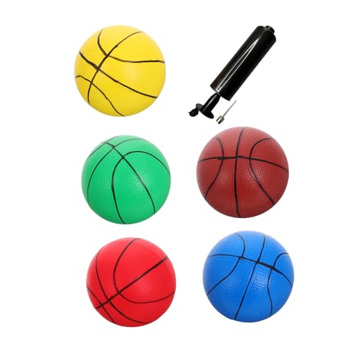 FRCOLOR 6 Stück Teiliges Mini Basketball Set für Leise Aufblasbar Farbenfrohe Kleine Bälle mit Pumpe für Indoor Spiel Geburtstagsfeiern und Vielseitigen Freizeitspaß FRCOLOR 6 Stück Teiliges Mini Basketball Set für Leise Aufblasbar Farbenfrohe Kleine Bälle mit Pumpe für Indoor Spiel Geburtstagsfeiern und Vielseitigen Freizeitspaß von FRCOLOR