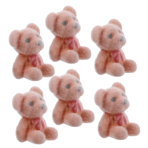 FRCOLOR 6 Stück Teiliges Mini Beflocktes Kleine Kuscheltiere für DIY Schlüsselanhänger Hochzeits und Partygeschenke Souvenir Zubehör für Shower Geburtstag und Abschlussfeier von FRCOLOR