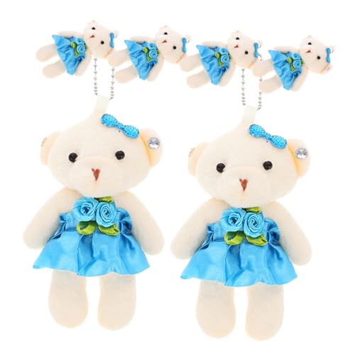 FRCOLOR 6 Stück Teiliges Mini Plüsch Bären DIY Hochzeits Schlüsselanhänger für Hochzeiten Geburtstage und Valentinstag Charmantes Dekorationszubehör Blau FRCOLOR 6 Stück Teiliges Mini Plüsch Bären DIY Hochzeits Schlüsselanhänger für Hochzeiten Geburtstage und Valentinstag Charmantes Dekorationszubehör Blau von FRCOLOR