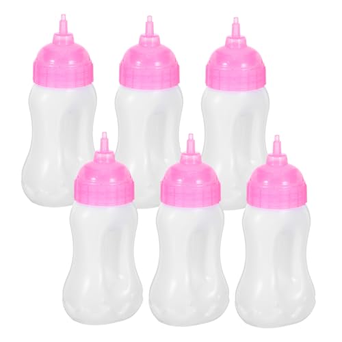 FRCOLOR 6 Stück Teiliges Mini Puppenfläschchen aus Sicherem Material Realistische Milchflaschen für Mädchen und Puppenhaus Zubehör Fördert Kreativität und Feinmotorik von FRCOLOR