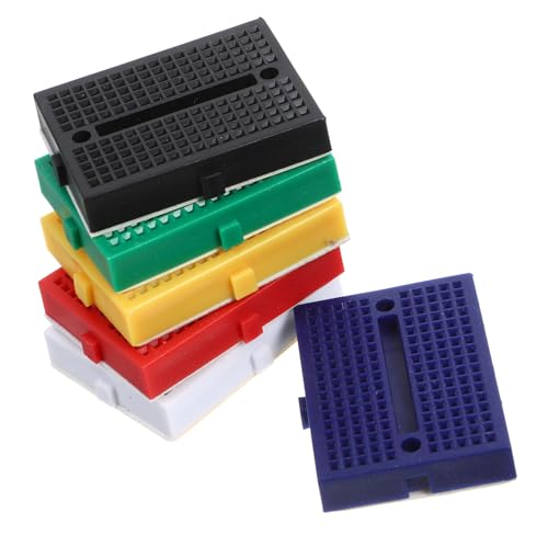 FRCOLOR 6 Stück Teiliges Mini Steckbrett Kleine Lötfreie Experimentierplatine für Wissenschaftliche Schaltungen Langlebig und Verformungsbeständig von FRCOLOR