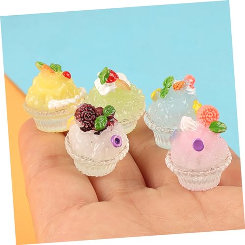FRCOLOR 6 Stück Teiliges Miniatur Eisbecher aus Resin Realistische Puppenhaus Dekoration Leichte Bruchfeste Miniatur Lebensmittel Deko für Puppenhaus Küche und DIY Gestaltung Bunte von FRCOLOR