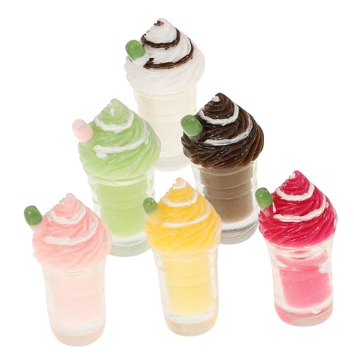 FRCOLOR 6 Stück Teiliges Miniatur Getränkeset Bunte Kunststoffflaschen Puppenhaus Zubehör Lebensechte Mini Getränke Modelle für Spiel und DIY Dekoration von FRCOLOR