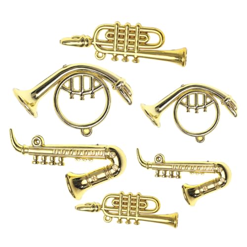 FRCOLOR 6 Stück Teiliges Miniatur Musikinstrument Saxophon Modelle Puppenhaus Dekoration für Kreative Handarbeit und Wohnraumgestaltung von FRCOLOR