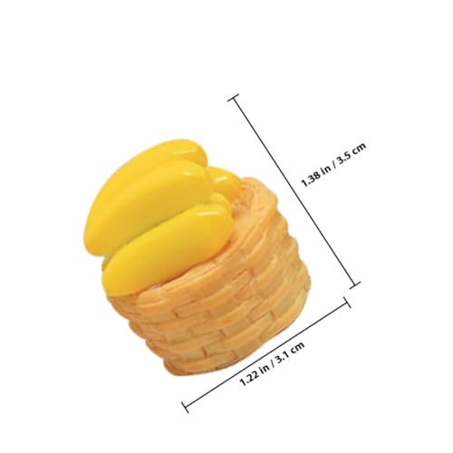 FRCOLOR 6 Stück Teiliges Miniatur Obstschale aus Resin Realistische Fruchtschale Figuren Cartoon Design Leicht und Verschleißfest Vielseitig für Puppenhaus DIY Dekoration Kleine von FRCOLOR
