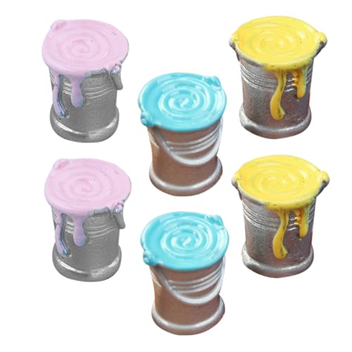 FRCOLOR 6 Stück Teiliges Miniatur Resin Farb Eimer für Puppenhaus Dekoration Detailgetreu und Handgefertigt Lebensechte Farbbehälter für DIY Puppenhaus Szenenbau FRCOLOR 6 Stück Teiliges Miniatur Resin Farb Eimer für Puppenhaus Dekoration Detailgetreu und Handgefertigt Lebensechte Farbbehälter für DIY Puppenhaus Szenenbau von FRCOLOR