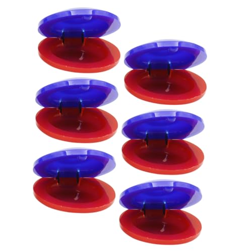 FRCOLOR 6 Stück Teiliges Orff Musikinstrument Kastagnetten für Kleinkinder Buntes Percussion zur Musikalischen Früherziehung Rhythmusförderndes Lernspielzeug für Jungen und Mädchen Ab von FRCOLOR
