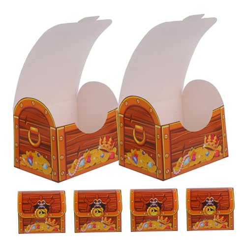FRCOLOR 6 Stück Teiliges Piraten Schatztruhe Geschenkbox mit Deckel Kreative Candy Box für Kindergeburtstag Piratenparty Mitgebsel Jungen Mädchen Schatztruhe Partydeko FRCOLOR 6 Stück Teiliges Piraten Schatztruhe Geschenkbox mit Deckel Kreative Candy Box für Kindergeburtstag Piratenparty Mitgebsel Jungen Mädchen Schatztruhe Partydeko von FRCOLOR