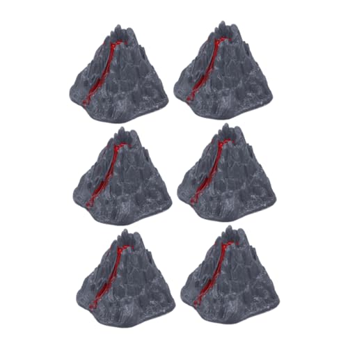 FRCOLOR 6 Stück Teiliges Plastik Modellset Realistische Lava Spielzeugfiguren Sicher für Vielseitig für Mikrolandschaften Sandkästen Aquarium und Schuldekor Kreatives Lernspielzeug von FRCOLOR