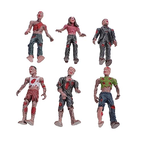 FRCOLOR 6 Stück Teiliges Plastik Zombie Modelle für Partys Gruselige Spielzeuge und Dekorative Requisiten Lustige Zombie Streiche für Halloween und Partys von FRCOLOR