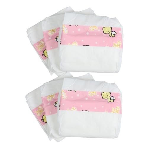 FRCOLOR 6 Stück Teiliges Puppenwindel Niedliche Diapers für Puppen Realistisches Design Wiederverwendbar Zubehör für Rollenspiele und Puppenpflege von FRCOLOR