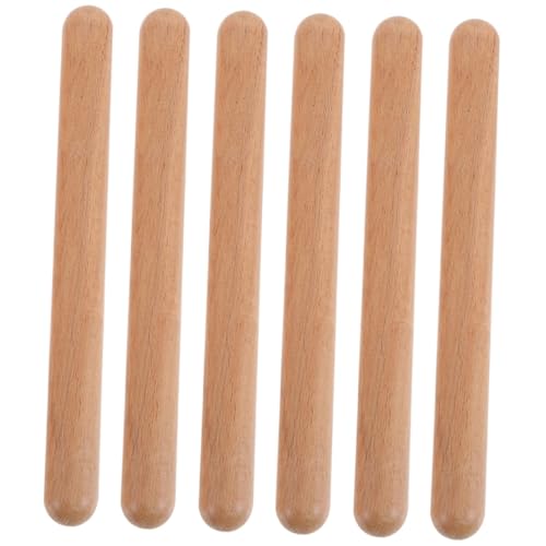FRCOLOR 6 Stück Teiliges Rhythmus Sticks aus Holz Musikinstrumente für Kleinkinder Lustige Musikspielzeuge Kreativität und Kognitiver Entwicklung von FRCOLOR