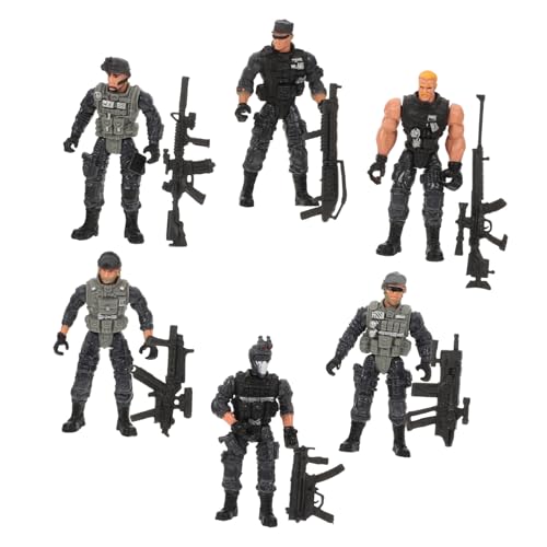 FRCOLOR 6 Stück Teiliges Simulation Soldaten Modell aus Kunststoff Bewegliche Militärfiguren für Realistische Soldaten mit Sicherer Verarbeitung für Fantasievolles und Dekoration FRCOLOR 6 Stück Teiliges Simulation Soldaten Modell aus Kunststoff Bewegliche Militärfiguren für Realistische Soldaten mit Sicherer Verarbeitung für Fantasievolles und Dekoration von FRCOLOR