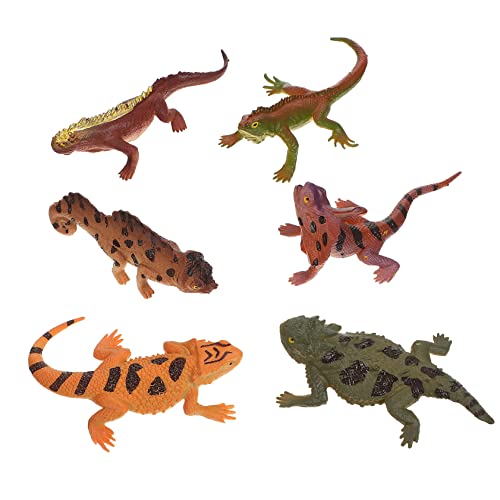 FRCOLOR 6 Stück Teiliges Simulations Tiermodelle Eidechsen für Pädagogisches Lernspielzeug zur Tiererkennung und Dekoration für Mädchen und Jungen FRCOLOR 6 Stück Teiliges Simulations Tiermodelle Eidechsen für Pädagogisches Lernspielzeug zur Tiererkennung und Dekoration für Mädchen und Jungen von FRCOLOR