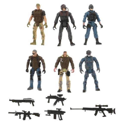 FRCOLOR 6 Stück Teiliges Soldaten actionfigur Beweglichen Gelenken Realistische Mini armeefiguren Detailgetreu Flexibel Posierbar Sammelspielzeug für Jungen und Mädchen von FRCOLOR