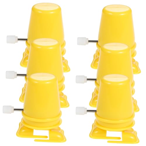 FRCOLOR 6 Stück Teiliges Spielzeugmechanismus Mechanismus zum Aufziehen Kompakte DIY Ersatzbewegung für Spielzeugroboter Gelb zum Reparieren und Basteln mit Tonfiguren von FRCOLOR