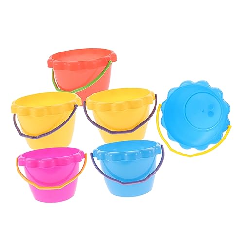 FRCOLOR 6 Stück Teiliges Strandspielzeug Eimer Cartoon Sandspielzeug für Tragbare Wasser und Sandgräber für Strand und Outdoor Aktivitäten von FRCOLOR