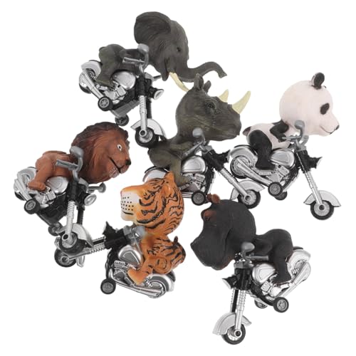 FRCOLOR 6 Stück Teiliges Tiermodell Rückziehauto Set Friktionsantrieb Dinosaurier Motorrad für Robust und Langlebig für Drinnen und Draußen Fördert Lernen und Familienzusammenhalt von FRCOLOR