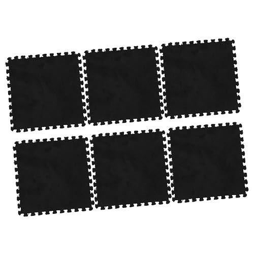 FRCOLOR 6 Stück Teiliges Weiche Plüsch Schaumstoff Puzzlematten Bodenmatte für Spielzimmer Ersatzmatten für Zuhause Schwarz mit Kantenstreifenrutschfest FRCOLOR 6 Stück Teiliges Weiche Plüsch Schaumstoff Puzzlematten Bodenmatte für Spielzimmer Ersatzmatten für Zuhause Schwarz mit Kantenstreifenrutschfest von FRCOLOR
