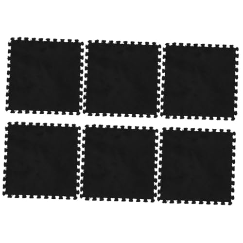 FRCOLOR 6 Stück Teiliges Weiche Schwarze Puzzle Fußmatten aus Eva Schaum rutschfeste Multi Funktionale Bodenfliesen als Spielmatte und Bodenschutz für Zuhause Auto und Büro FRCOLOR 6 Stück Teiliges Weiche Schwarze Puzzle Fußmatten aus Eva Schaum rutschfeste Multi Funktionale Bodenfliesen als Spielmatte und Bodenschutz für Zuhause Auto und Büro von FRCOLOR