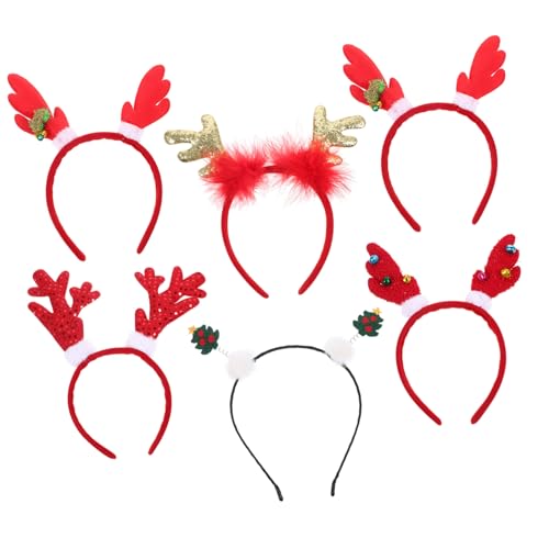 FRCOLOR 6 Stück Teiliges Weihnachts Rentiergeweih Stirnband Haarschmuck für Festliche Partys Karneval und Fasching Zubehör FRCOLOR 6 Stück Teiliges Weihnachts Rentiergeweih Stirnband Haarschmuck für Festliche Partys Karneval und Fasching Zubehör von FRCOLOR