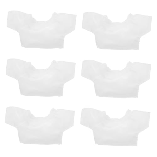FRCOLOR 6 Stück Teiliges Weißes Bären T Shirt aus Weichem Material Klassisch Einfaches Basic Design mit Elegantem Kragen Geeignet für Puppen Sowie Kuscheltiere Vielseitig und Bequem von FRCOLOR