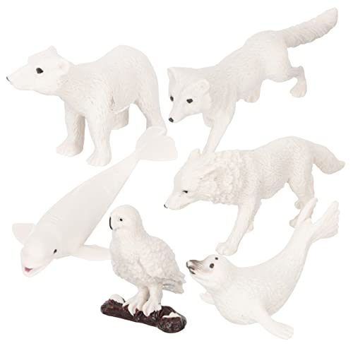 FRCOLOR 6 Stück Teiliges Wildtiere Figuren Realistisch Handbemalt Pädagogisch Fördernd für Indoor Spiel und Sammelspaß von FRCOLOR