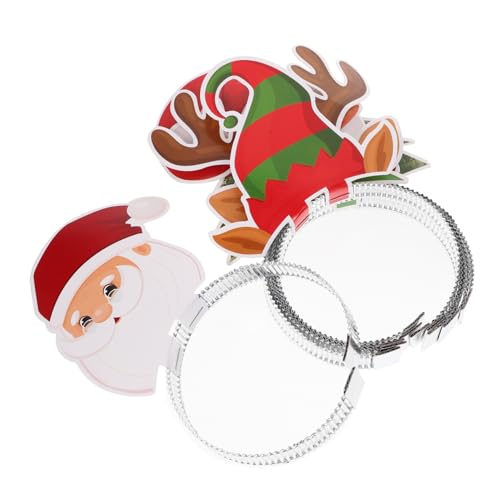 FRCOLOR 6 Stück Teiliges Xmas Party Haarreif mit Bunten Weihnachtsmotiven Stabilem Kunststoff und Papier Niedliche Cosplay Kopfbedeckung für Festliche Weihnachtsfeiern und Fotorequisiten von FRCOLOR
