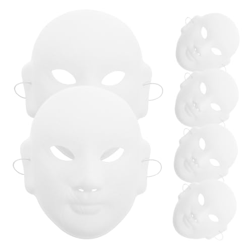 FRCOLOR 6 Stück Weiße Unbemalte Masken für Diy Blanko Papiermasken für Karneval Cosplay Gruppenaktivitäten Sichere und Vielseitige Kostümmasken für Erwachsene FRCOLOR 6 Stück Weiße Unbemalte Masken für Diy Blanko Papiermasken für Karneval Cosplay Gruppenaktivitäten Sichere und Vielseitige Kostümmasken für Erwachsene von FRCOLOR