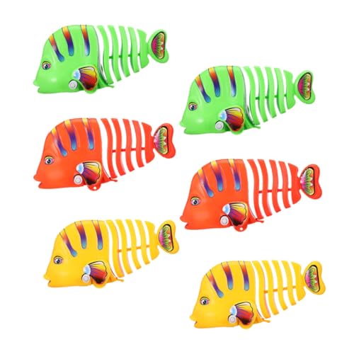 FRCOLOR 6 Stück Wind Up Badefisch Buntes Karton Fischspielzeug für Wasser und Badewannen Spaß Kreativität Anregen und Motorik Fördern von FRCOLOR