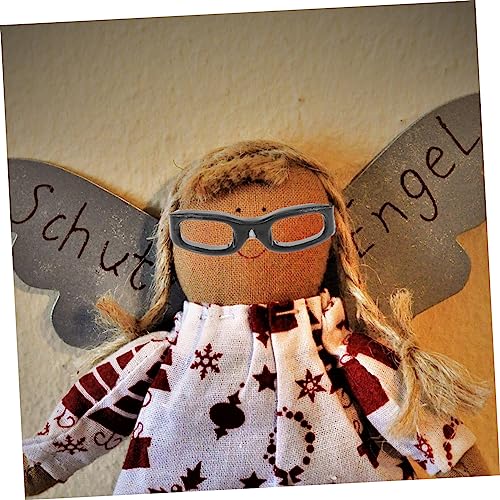 FRCOLOR 60 Stück Mini Puppenbrillen Schwarz Kunststoff Kunststoffbrillen Puppenzubehör für DIY Basteln Kostüm Accessoires für Mädchen von FRCOLOR