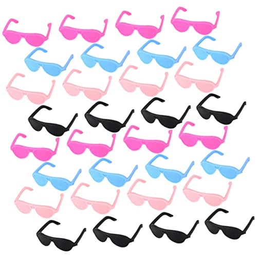 FRCOLOR 60 Stück Teiliges Mini Sonnenbrillen für Puppenhaus DIY Basteln Bunte Puppenbrillen Trendige Miniatur Sonnenbrillen für Spielzubehör für Puppen und Miniaturen von FRCOLOR