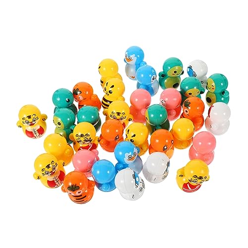 FRCOLOR 60 Stück Teiliges Mini Tier Wackelfigur aus Langlebigem Kunststoff Bunte Mini Wackeltiere für Stressabbau Sichere Glatte Oberfläche als für Büro Zufällige Farben Zufällige Farbe von FRCOLOR