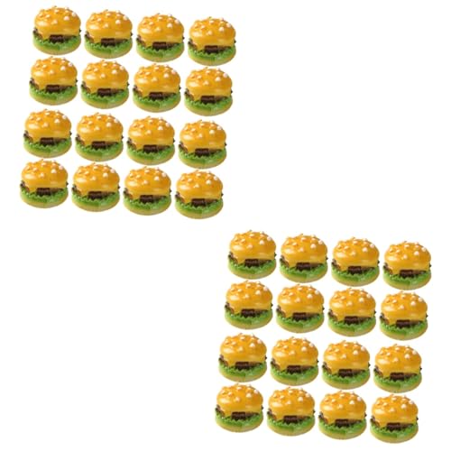 FRCOLOR 60 Stück Teiliges Miniatur Burger Dekorationsset aus Hochwertigem Harz Realistische Food Prop Burger Modelle für Fotografie Schaufenster DIY und Lehrmaterial von FRCOLOR
