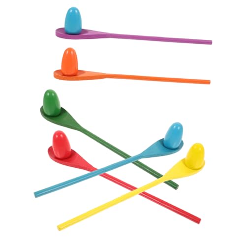 FRCOLOR Eierlöffel Rennen Spielzeug für Kinder Holz Balance Spiel Gleichgewichtstraining mit 6 Satz Fördert Hand Auge Koordination FRCOLOR Eierlöffel Rennen Spielzeug für Kinder Holz Balance Spiel Gleichgewichtstraining mit 6 Satz Fördert Hand Auge Koordination von FRCOLOR