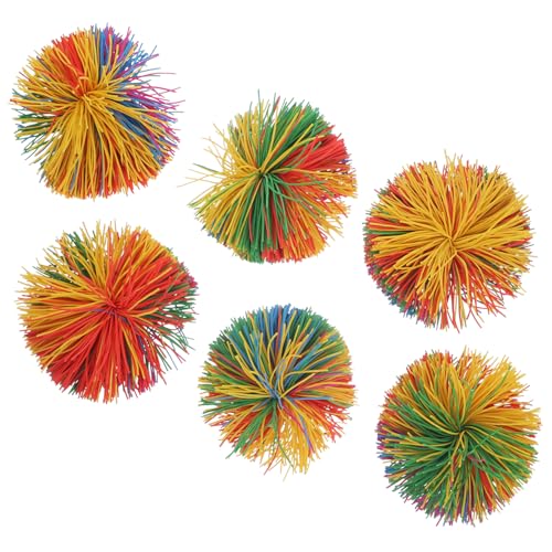 FRCOLOR 6Stücke Bunte Silikon Bälle Flauschige Springende Fidget Spielzeuge für Stressabbau und Sensorisches Zufällige Farben FRCOLOR 6Stücke Bunte Silikon Bälle Flauschige Springende Fidget Spielzeuge für Stressabbau und Sensorisches Zufällige Farben von FRCOLOR