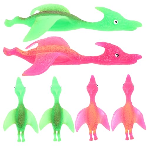 FRCOLOR 6Stücke Dinosaurier Finger Ejection Dehnbare Dinosaurier für Spaß und für Garten und Partyspiele von FRCOLOR